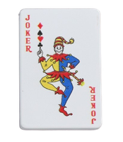 Biała Zapalniczka Żarowa Gazowa Metalowa w Kształcie Talii Kart Joker