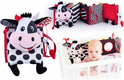 BaliBaZoo KSIĄŻECZKA HARMONIJKA KRÓWKA sensoryczna do łóżeczka dwustronna na Arena.pl