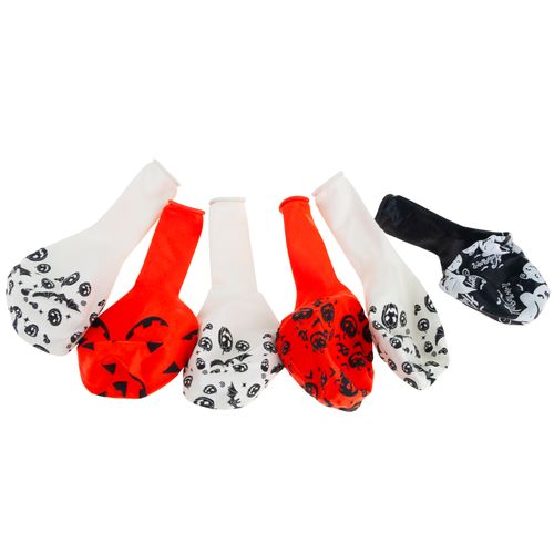 Balony Lateksowe,, Mix Wzorów, Z Motywem Halloween, Z Dyniami, Zestaw 6Szt. na Arena.pl