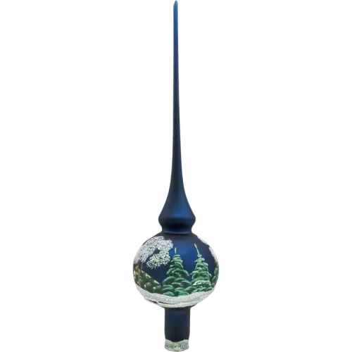 Bombka choinkowa szklana: Czubek na choinkę: Zimowa Wioska na Arena.pl