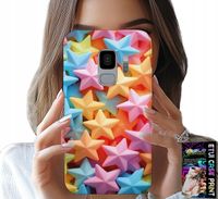 ETUI DO SAMSUNG GALAXY S9 - KOLOROWE GWIAZDKI GWIAZDA FUTERAŁ +FOLIA
