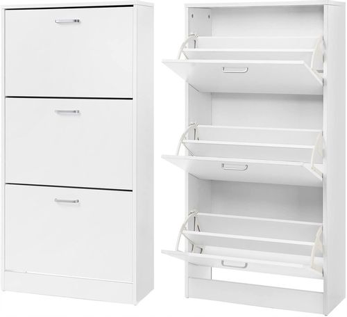 Szafka na buty biała regał półki do przedpokoju na Arena.pl