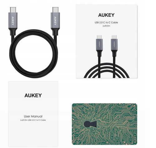 Kabel AUKEY CB-CD6 nylonowy Quick Charge USBC na Arena.pl