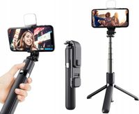 SELFIE STICK ZE STATYWEM DO SELFIE ROZSZERZALNY Z LAMPĄ I PILOTEM 101 CM