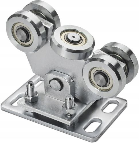 ROLKI DO BRAMY PRZESUWNEJ 80x80 5 ROLEK METALOWE SOLIDNE 600KG ZESTAW WDB na Arena.pl