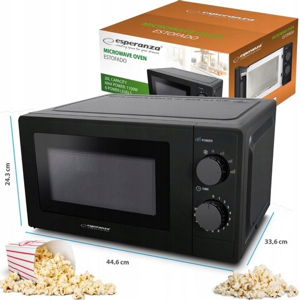 MIKROFALÓWKA WOLNOSTOJĄCA 20L KUCHENKA MIKROFALOWA 700W zdjęcie 4