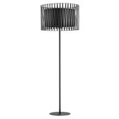 Stojąca lampa geometryczny klosz Harmony 2899 TK Lighting z tkaniny czarna