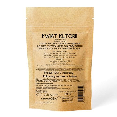 Klitoria ternateńska HERBATKA NIEBIESKA Butterfly Tea CAŁE DUŻE KWIATY 50g na Arena.pl