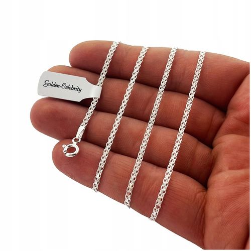 PIĘKNY SREBRNY ŁAŃCUSZEK DAMSKI BISMARK 925 2 MM PREZENT DLA NIEJ + GRAWER na Arena.pl