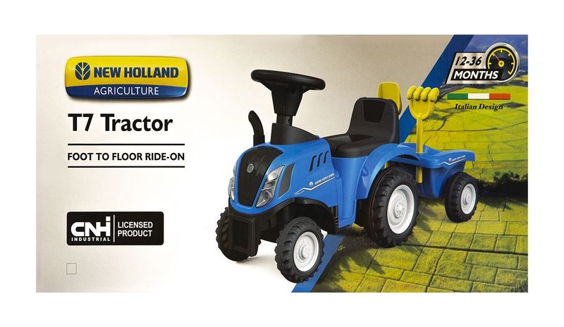 Jeździk z funkcjami dźwiękowymi oraz świetlnymi NEW HOLLAND niebieski zdjęcie 13