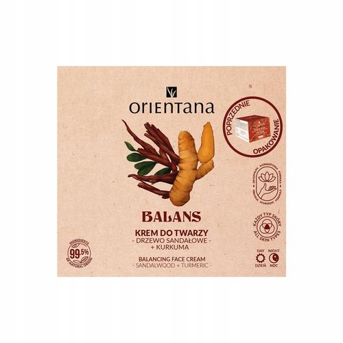 Krem do twarzy Drzewo Sandałowe i Kurkuma Orientana na Arena.pl