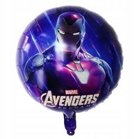 Balon Urodzinowy Avengers Iron Men 2 Superbohaterowie Foliowy 3D Kółko