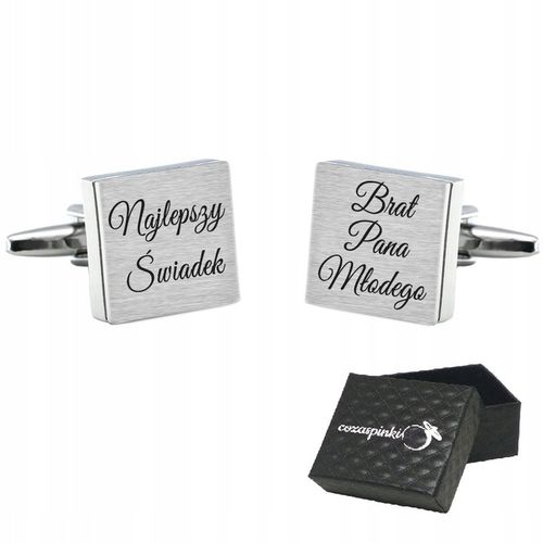 Spinki do mankietów koszuli NAJLEPSZY ŚWIADEK na Arena.pl