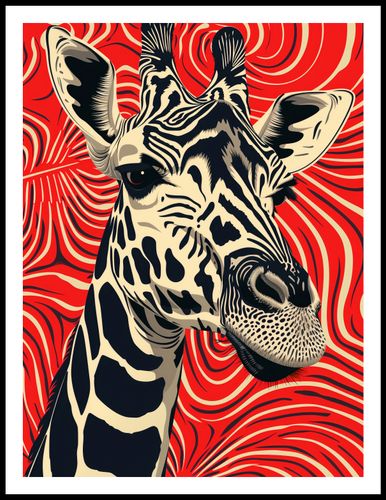 Plakat 60x80cm Wzrok Żyrafy na Arena.pl