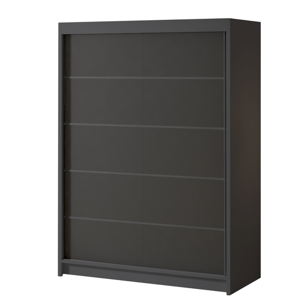 Szafa przesuwna MILAN IV 150 cm - CZARNY zdjęcie 1
