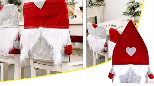 2x ŚWIĄTECZNY STROIK NA KRZESŁO OPARCIE ŚWIĘTA SKRZAT KRASNAL MIKOŁAJ na Arena.pl