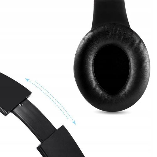 Słuchawki bezprzewodowe nauszne Arsa Go B39 Bluetooth czarne na Arena.pl