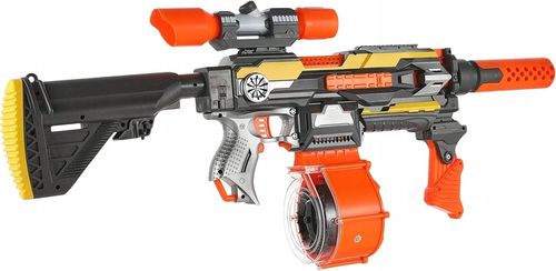 BLASTER SQUAD PISTOLET AUTOMAT MODUŁOWY MAGAZYNEK NA 25 STRZAŁEK +DODATKI na Arena.pl