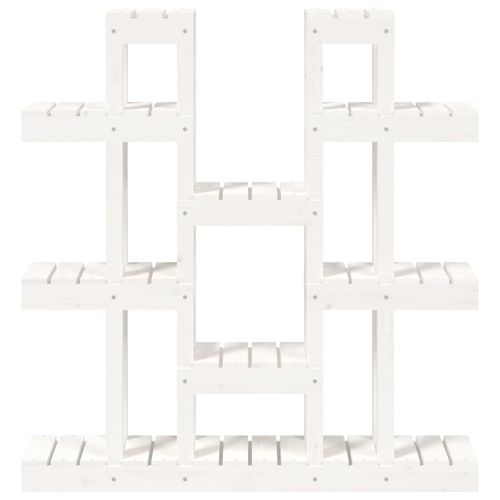 Kwietnik, biały, 104,5x25x109,5 cm, lite drewno sosnowe na Arena.pl