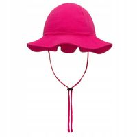 Kapelusz muślinowy damski z szerokim rondem Magenta S