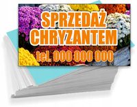 Wizytówki firmowe Foliowane 1000 szt SPRZEDAŻ CHRYZANTEM różne wzory