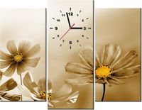 90CM 70 ZEGAR 3 ELEM MIODOWE ŚRODKI SCIENNY DRUK