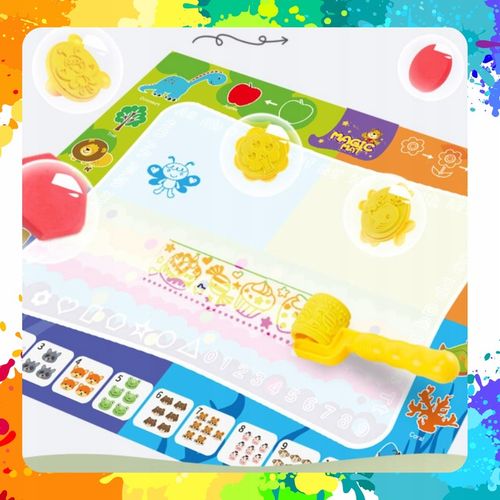 MATA WODNA DO MALOWANIA RYSOWANIA 120x90 PIECZĄTKI FORMY PISAKI ZESTAW XXL na Arena.pl