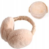 Nauszniki zimowe na uszy ocieplane futrzane pluszowe składane jesiennie