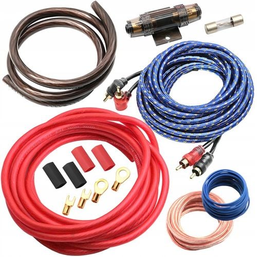 Zestaw kabli do wzmacniacza samochodowego 2000W 4GA na Arena.pl