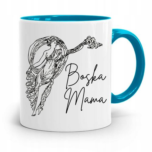 Kubek Błękitny Dla Mamy Boska Matka Prezent Z Nadrukiem Ze Zdjęciem na Arena.pl