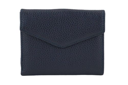 Elegancki portfel ze złotym zapięciem - Granatowy na Arena.pl