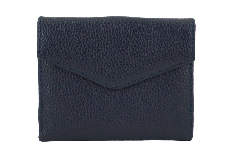 Elegancki portfel ze złotym zapięciem - Granatowy zdjęcie 2