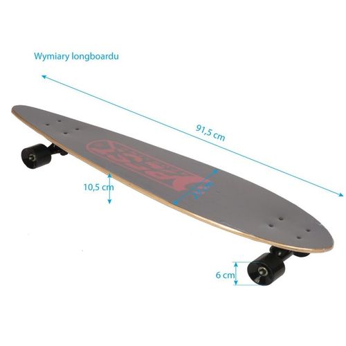 Deskorolka longboard BEST SPORTING WILD CRUSING 92x23cm na Arena.pl