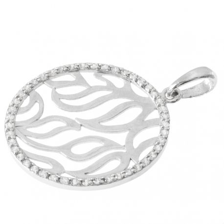 SREBRNY WISIOREK AŻUROWE KÓŁKO Z CYRKONIAMI PRÓBA SREBRA 925 na Arena.pl