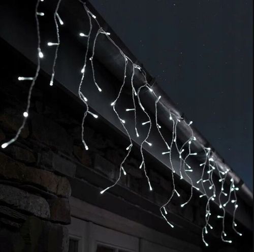 LAMPKI SOPLE ZEWNĘTRZNE 200LED IP44 ŚWIATŁO STAŁE + FLASH - BIAŁE ZIMNE 8m na Arena.pl