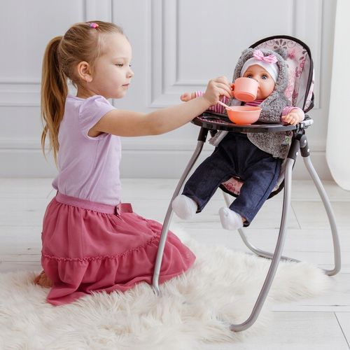 Lalka bobas interaktywna mówi śpiewa PL ZESTAW SMOCZEK + PAMPERSY + BUTELKI na Arena.pl