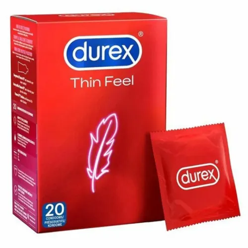 durex thin feel 20 szt - cienkie prezerwatywy, standardowy rozmiar na Arena.pl