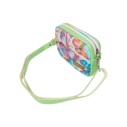 Mini Torebka Box z Ekoskóry z Kolorowymi Motylami w Pastelach na Arena.pl