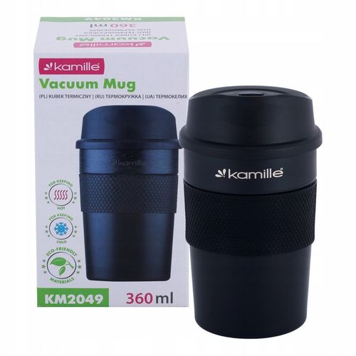 KUBEK TERMICZNY TERMOS STALOWY BIDON 360ml na kawę KAMILLE na Arena.pl