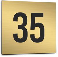 TABLICZKA Z NADRUKIEM DIBOND 10x10 NUMERKI na drzwi z numerem cyfami złota