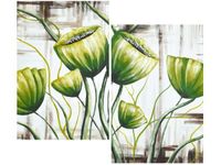 80X70CM ZIELONE MAKI DUO OBRAZ