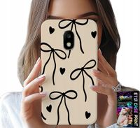 ETUI DO SAMSUNG GALAXY J5 2017 - BEŻOWE KOKARDKI WSTĄŻKA MODNE WZORY