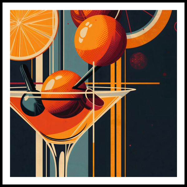 Plakat 100x100cm Koktajl w Stylu zdjęcie 3