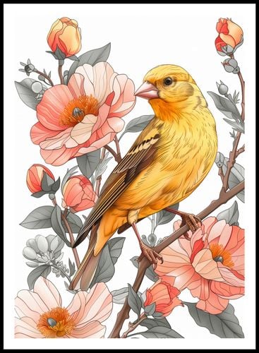 Plakat 64x90cm Wiosenny Śpiewaczek na Arena.pl
