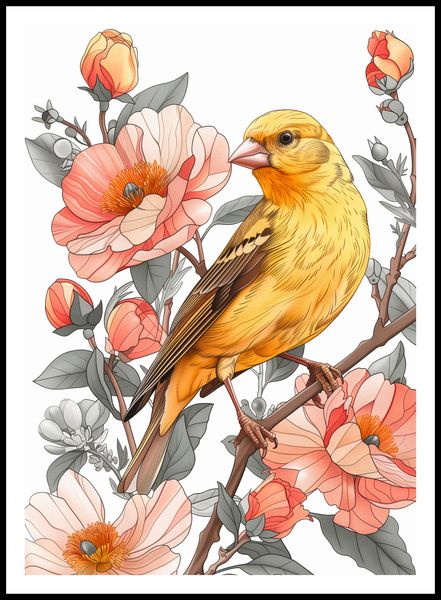 Plakat 64x90cm Wiosenny Śpiewaczek zdjęcie 3