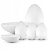 Jajka styropianowe zestaw 1x30cm 1x20cm 2x18cm, komplet 4szt.