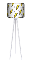 Lampa podłogowa - trójnóg drewniana duża - Piorun