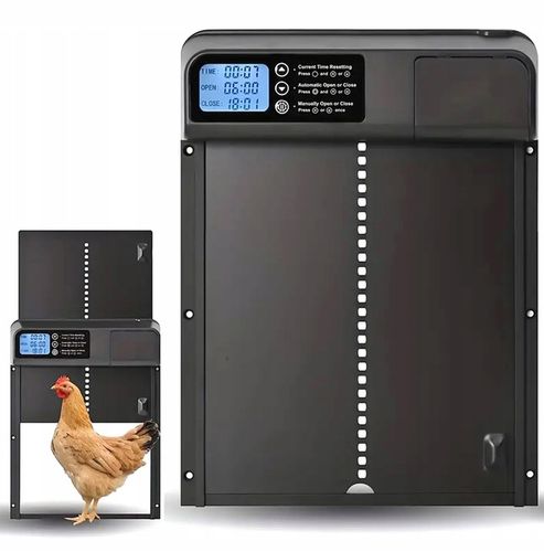 AUTOMATYCZNE DRZWI DO KURNIKA OTWIERANIE Z TIMEREM PROGRAMATOR CZUJNIK na Arena.pl