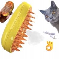 SZCZOTKA PAROWA DO CZESANIA SIERŚCI KOTA PSA ŁADOWANA SILIKONOWA