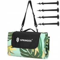 KOC PLAŻOWY PIKNIKOWY Z IZOLACJĄ POLAR 200x200cm MATA WODOODPORNA + KOTWY